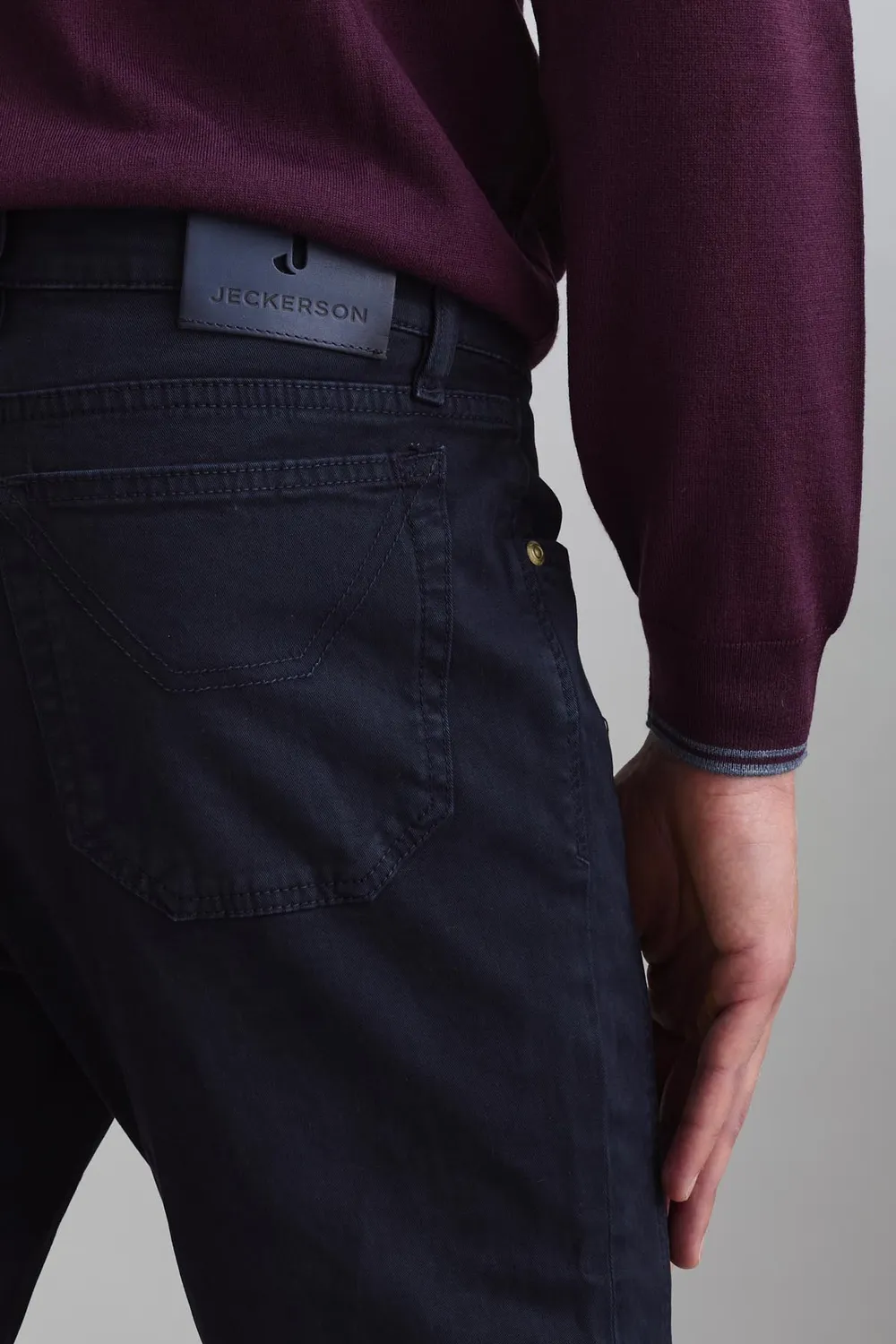 Jeckerson John Slim Fit Herrenhose dunkelblau Gabardine