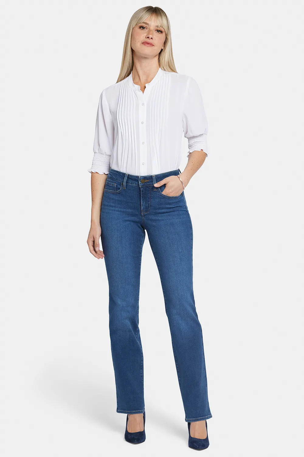 NYDJ Marilyn Straight Jeans Presidio blau straight
