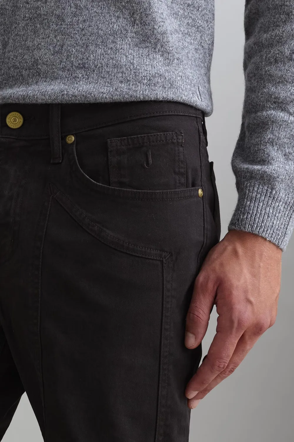 Jeckerson John Hose Slim Fit Dunkelbraun Gabardine