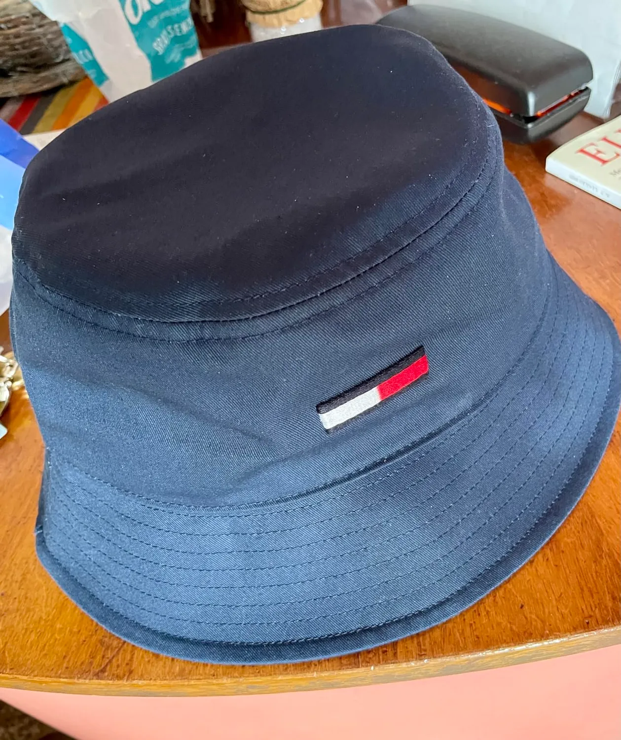 Tommy Jeans TJM Flag Bucket Hat Hut weiß Baumwolle