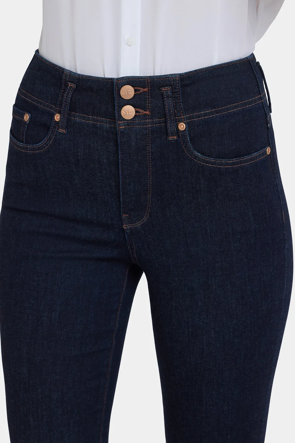 NYDJ Barbara Bootcut Jeans Magical Petite dunkelblau