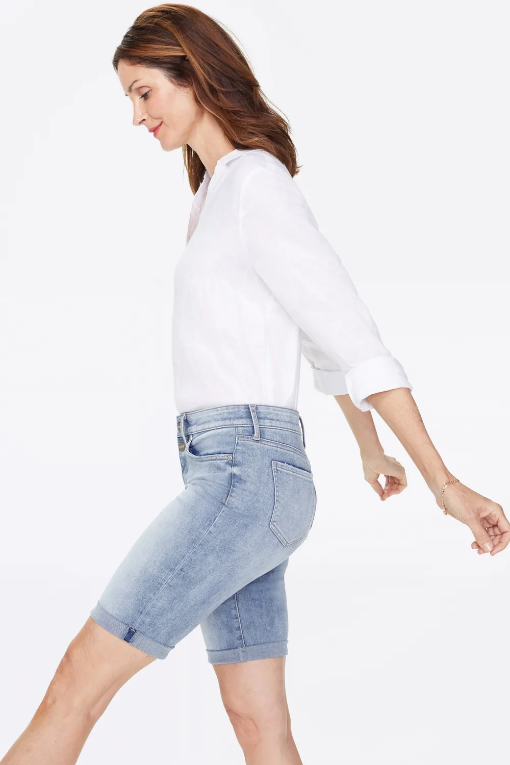 NYDJ Briella 11 Inch Shorts Biscayne Denim