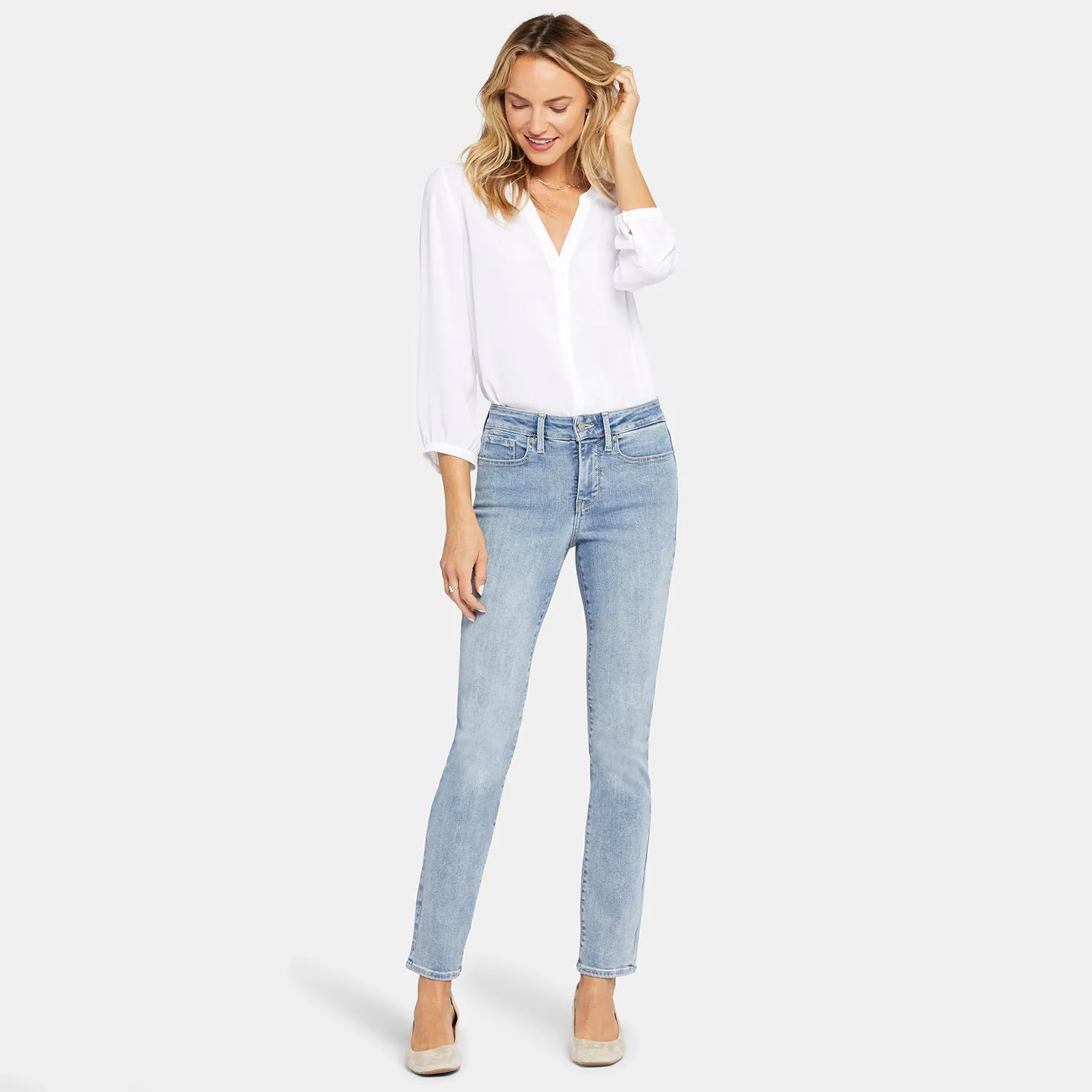 NYDJ Sheri Slim Jeans Langgröße Haley Hell