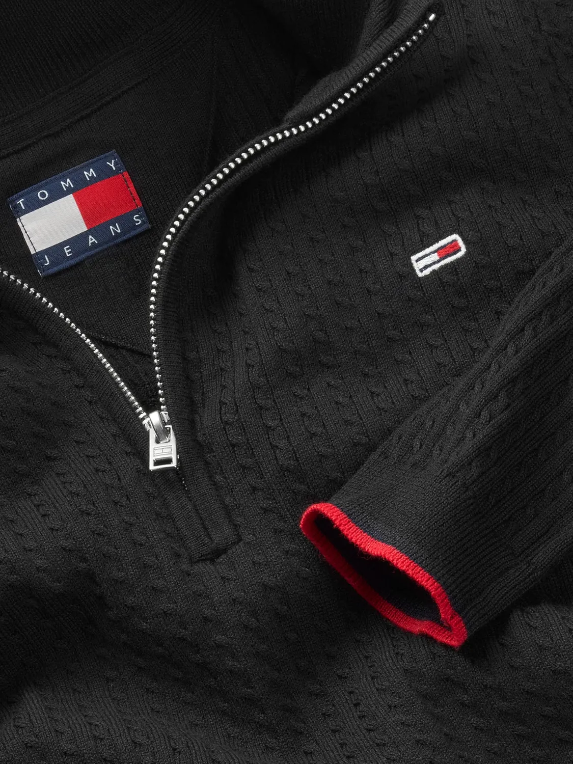 Tommy Jeans Pullover-Kleid 1/4 Zip Figurbetont S