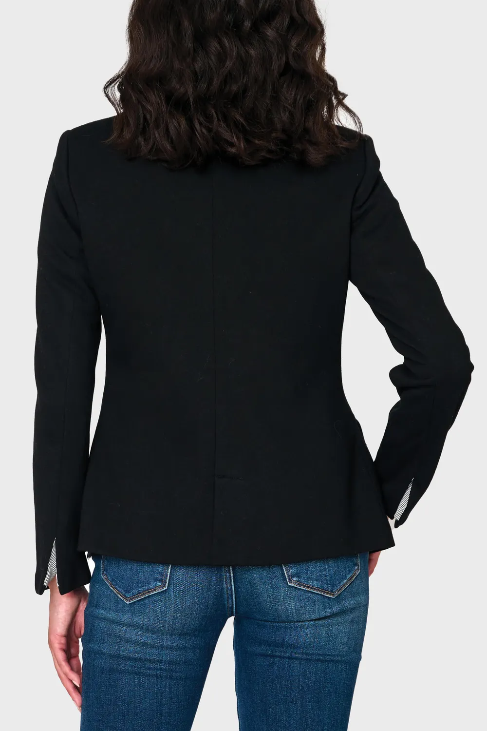 Gibsonlook Notch Collar Blazer Schwarz Strick 65cm