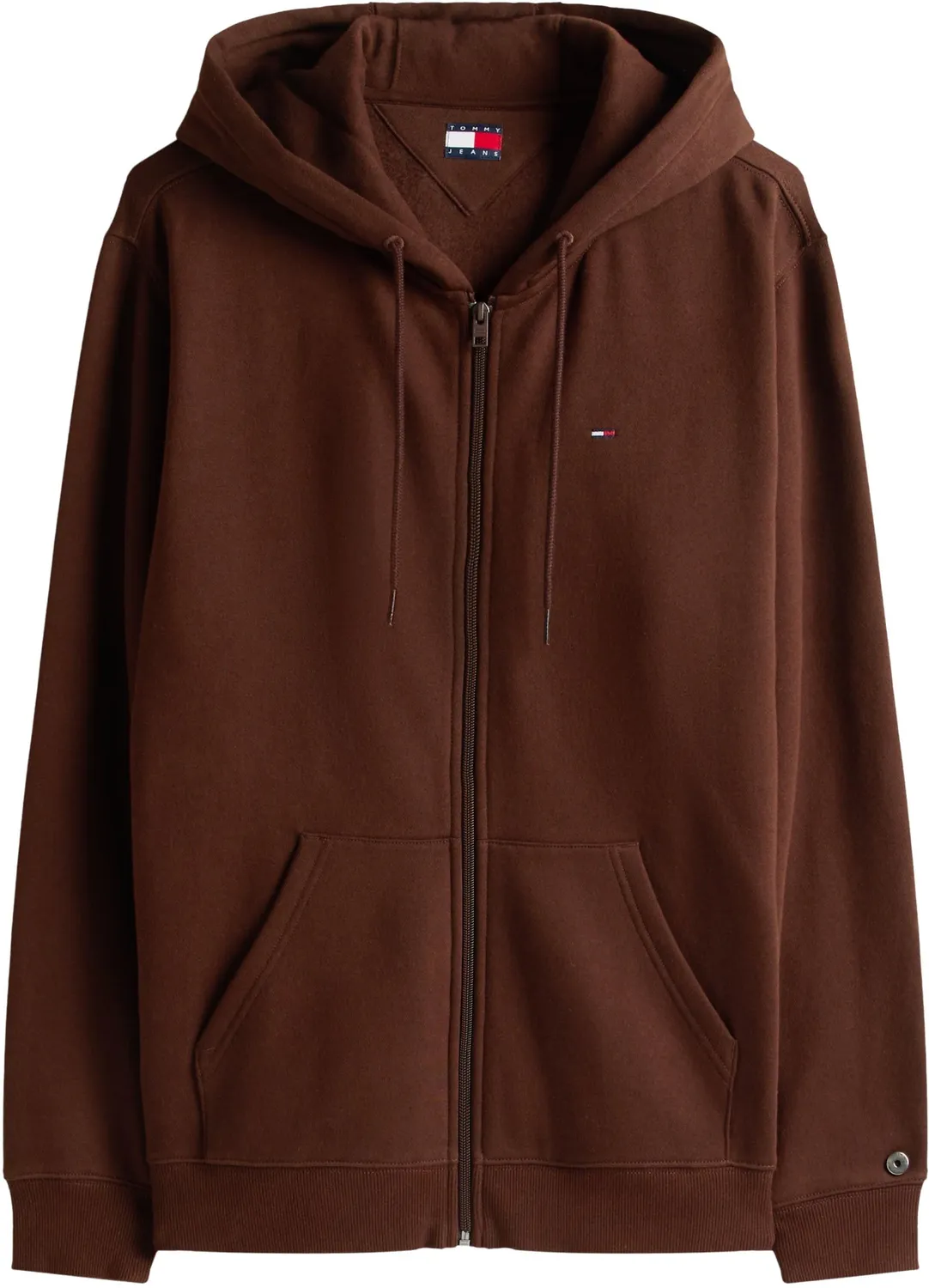 Tommy Jeans Flag Zip Thru Hoodie 4XL Braun Kapuze