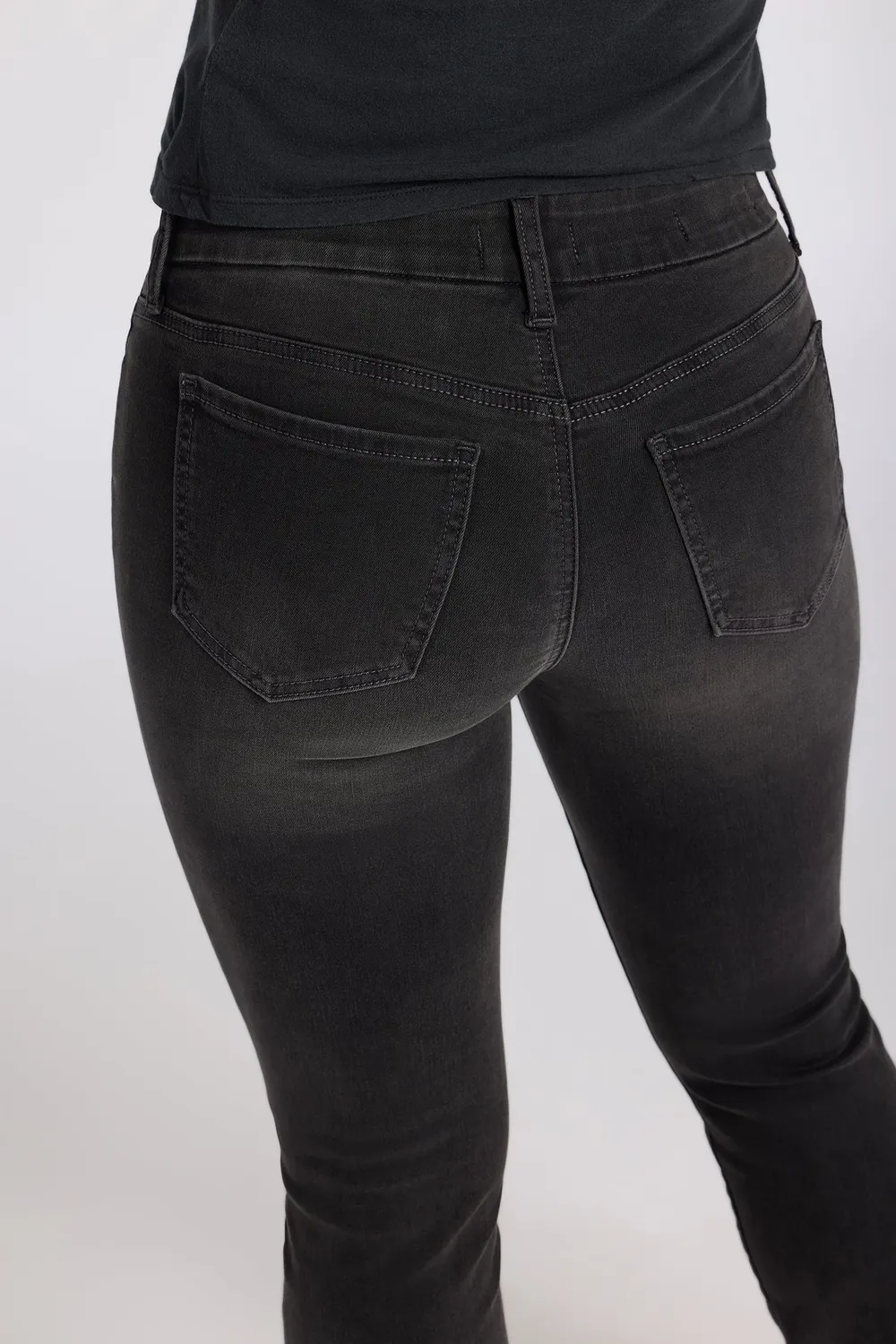 NYDJ Waist-Match Marilyn Straight Jeans Arch Rock Schwarz