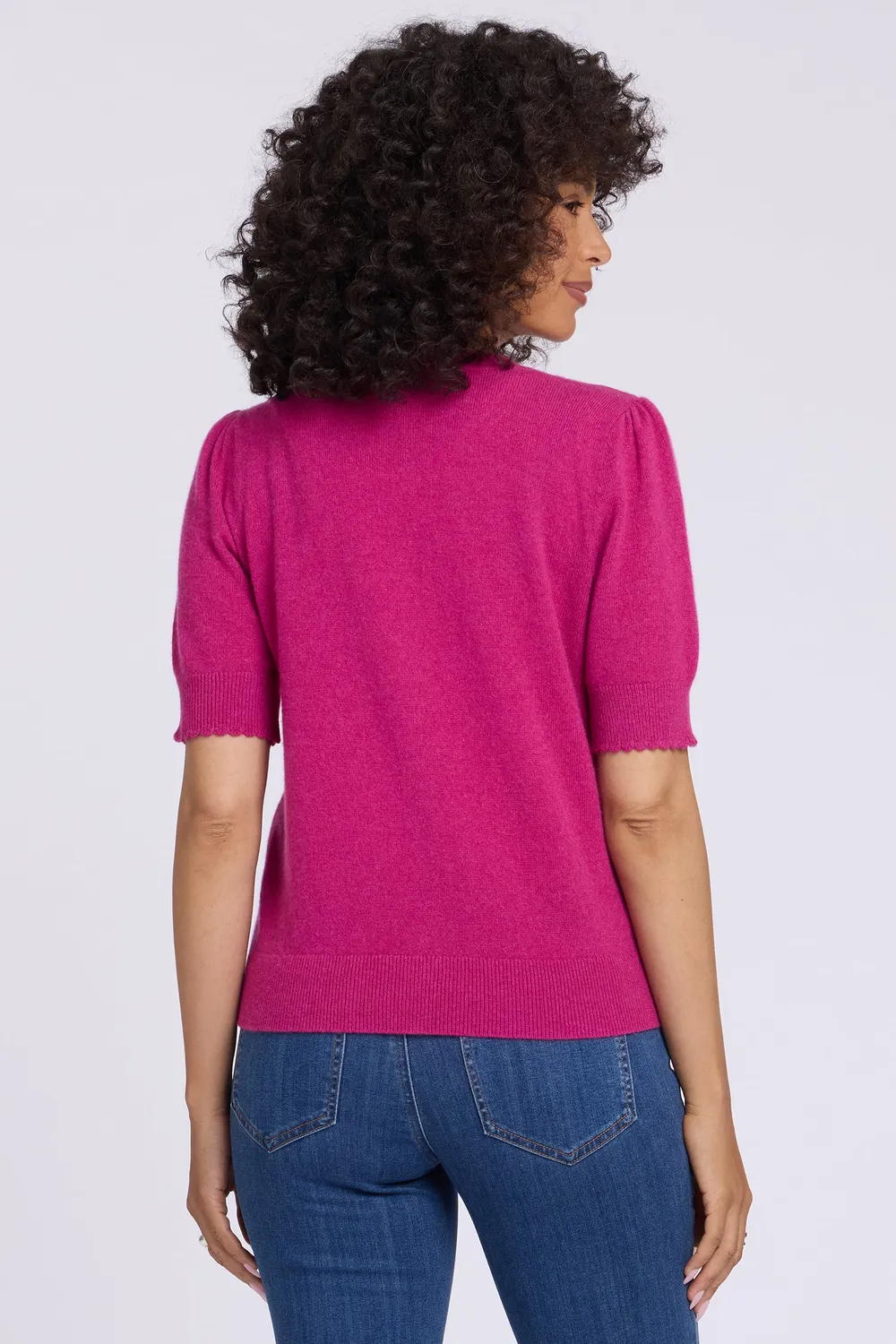 NYDJ Cashmere Cardigan Jazzy Kurzarm Kaschmir