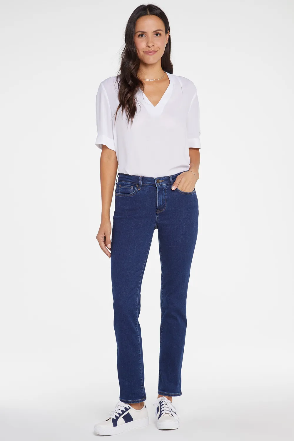 NYDJ Sheri Slim Jeans Long Quinn Dark Wash