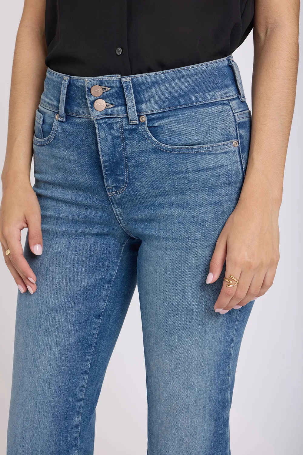 NYDJ Bailey Relaxed Straight Crop Jeans Breezy Palms High Rise