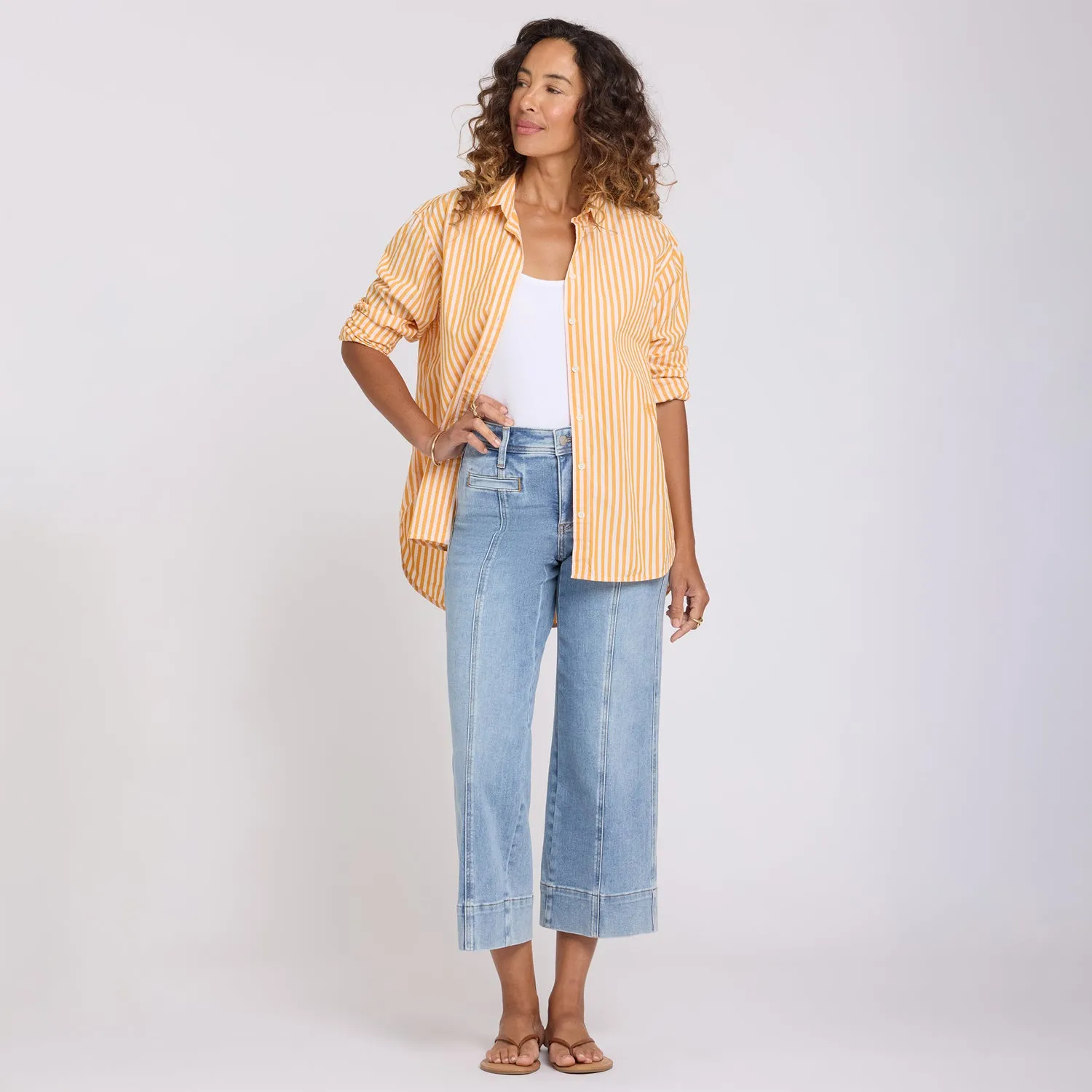 NYDJ Teresa Wide Leg Ankle Jeans Mist Springs
