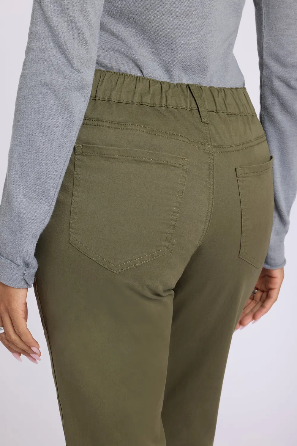 NYDJ Marilyn Straight Hose Bay Leaf Stretch-Twill