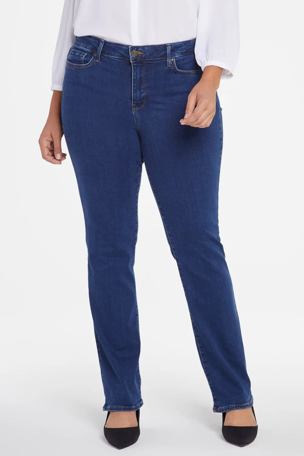 NYDJ Marilyn Straight Jeans Quinn Plus Size figurformend