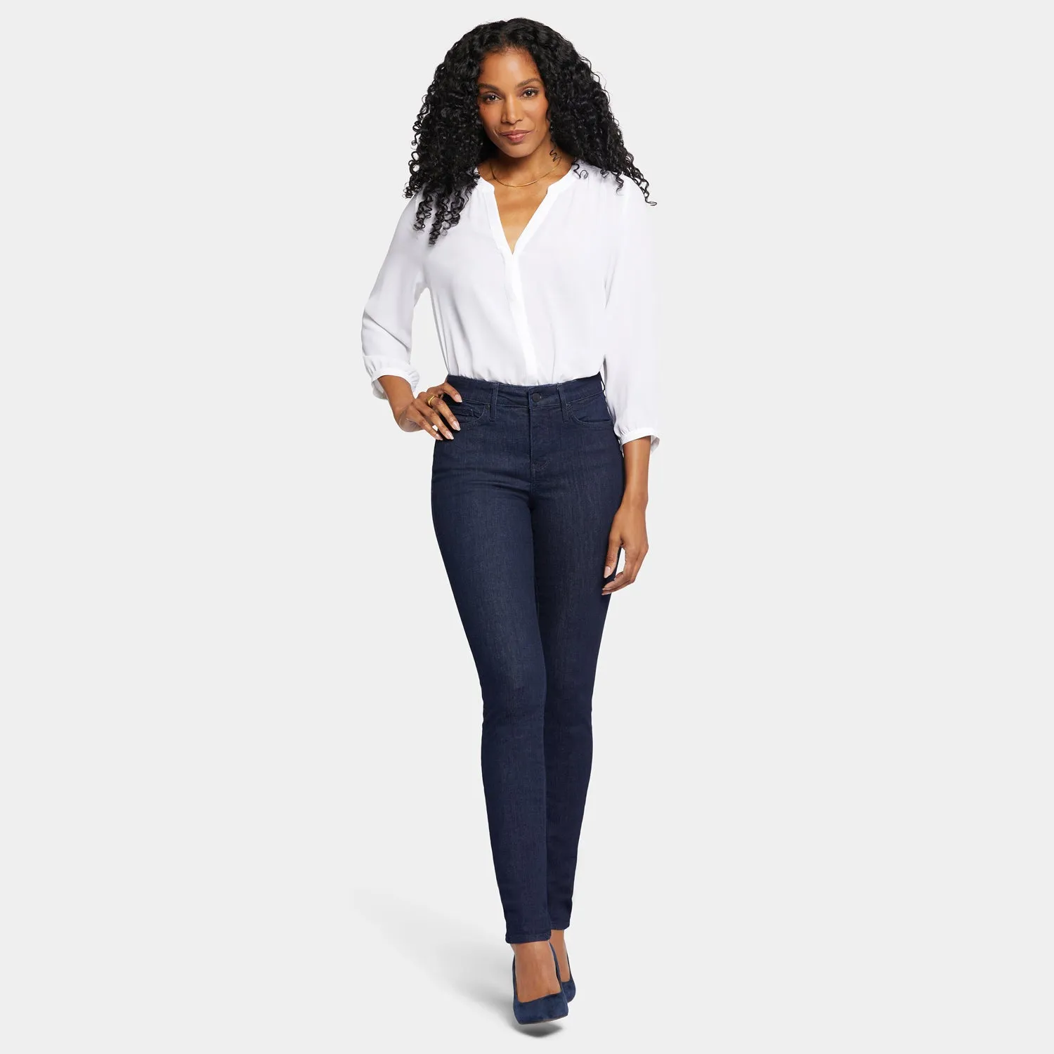 NYDJ Alina Skinny Jeans Rinse Dunkelblau