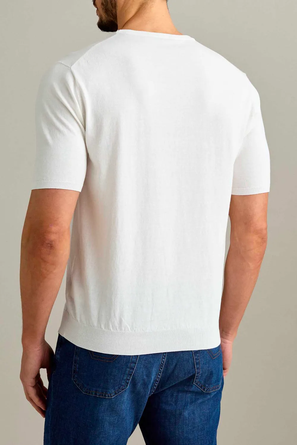 Jeckerson Kurzarm T-Shirt Baumwolle wollweiß
