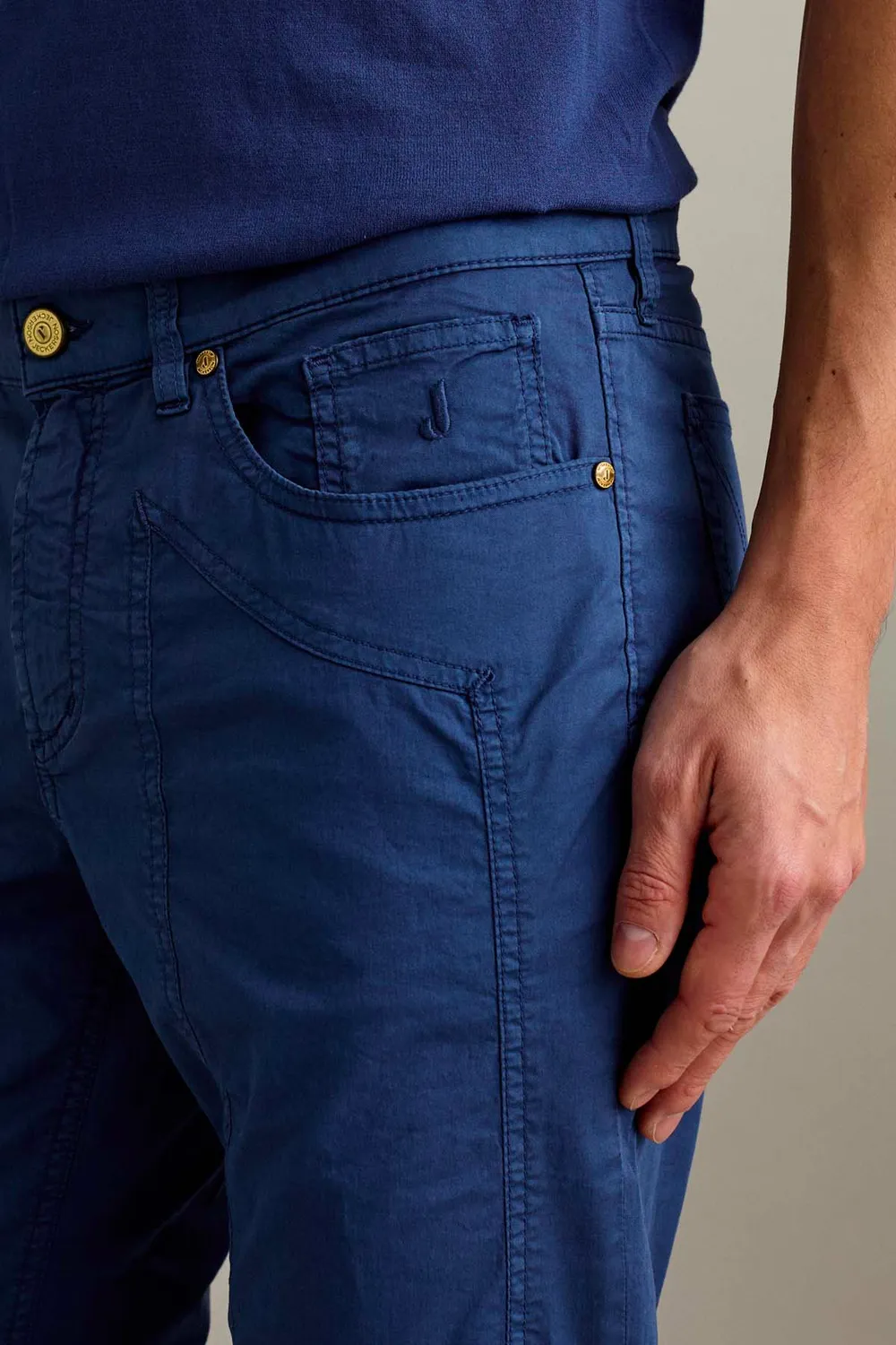 Jeckerson John Toppa Slim Fit Stoffhose Mittelblau