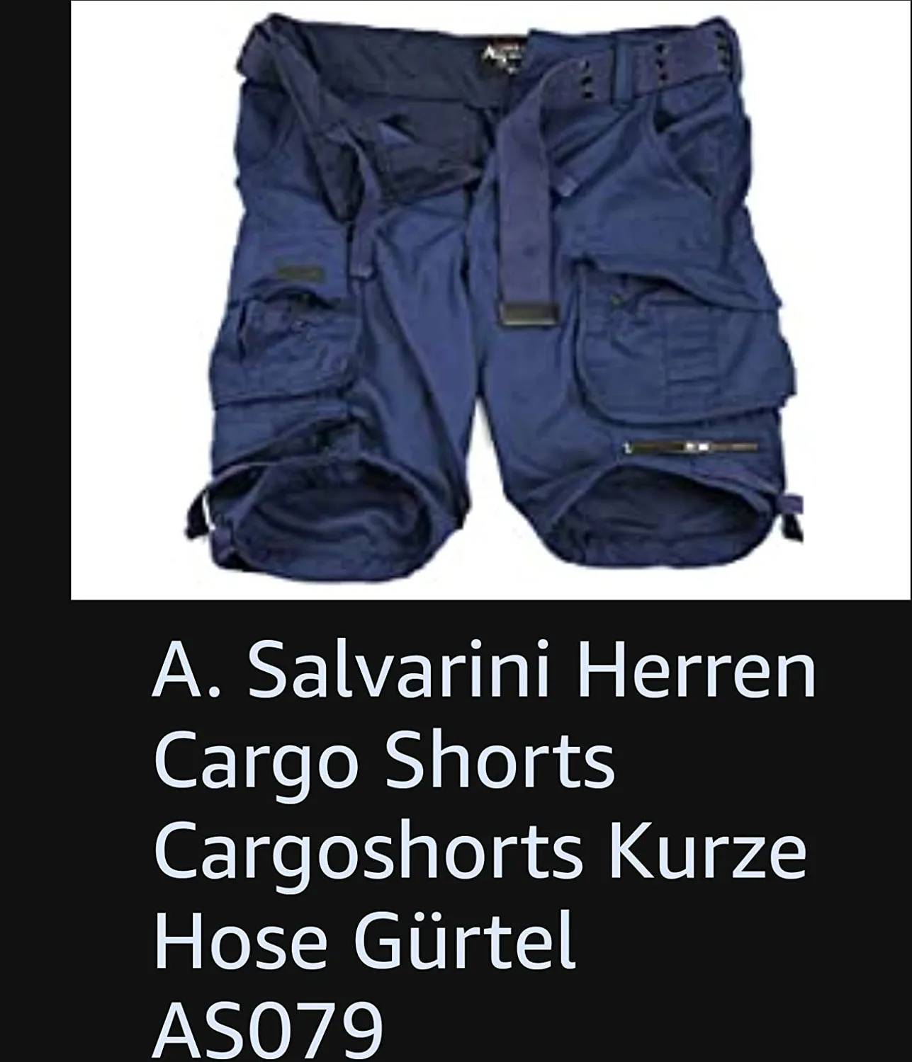 Alessandro Salvarini AS-079 Cargoshorts Camouflage mit Gürtel