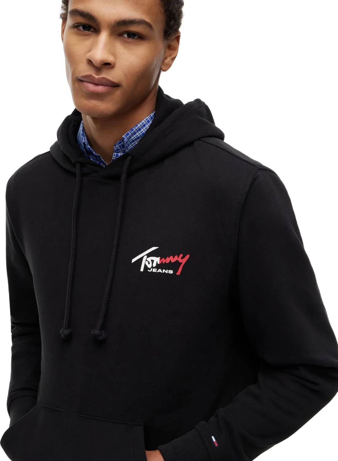 Tommy Jeans Kapuzenpullover XXL Schwarz Fleece