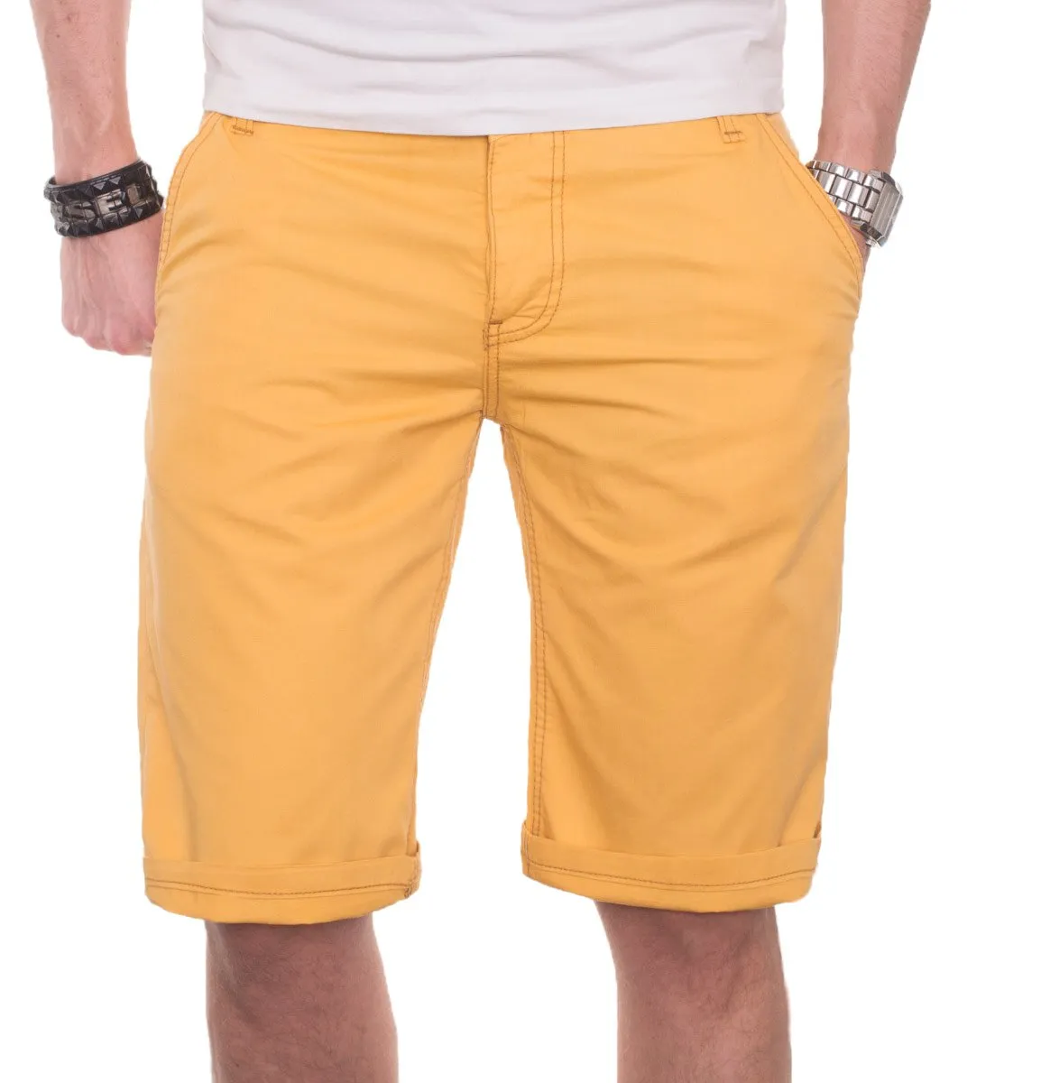 Alessandro Salvarini AS020 Chino Shorts Herren Baumwolle