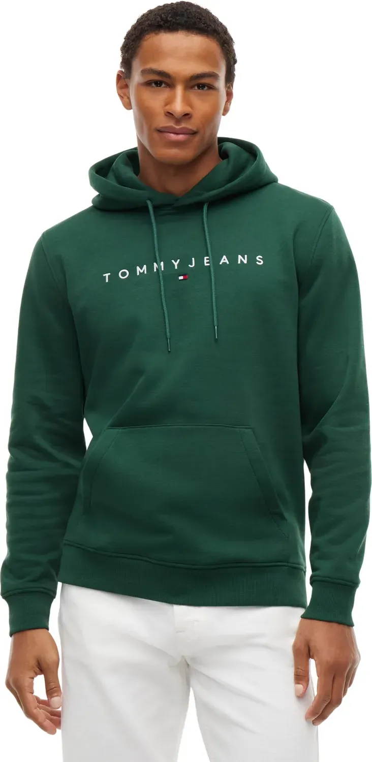 Tommy Jeans Linear DM0DM20746 Hoodie Grün L Baumwolle