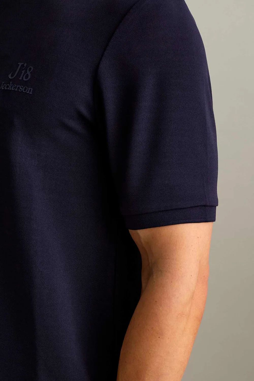 Jeckerson J18 Kurzarm T-Shirt dunkelblau Piqué