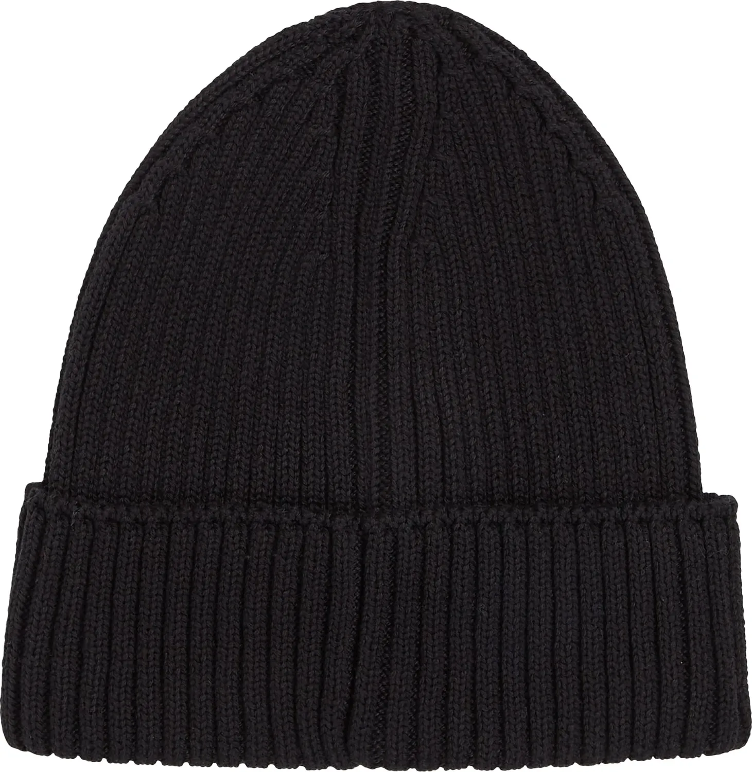 Tommy Jeans Flag Rib Beanie Mütze Schwarz Strick