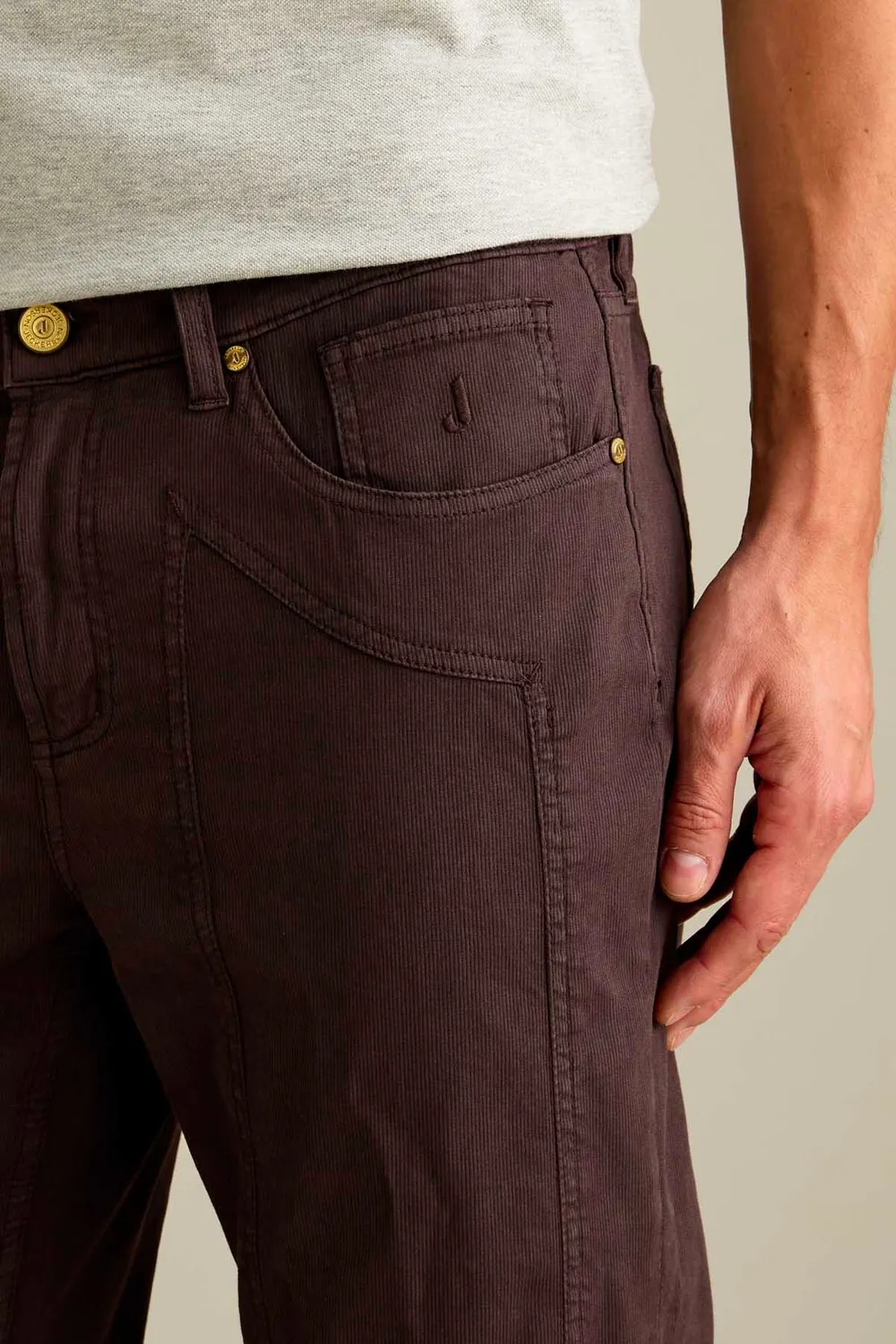 Jeckerson John Slim Fit Hose dunkelbraun Tencel