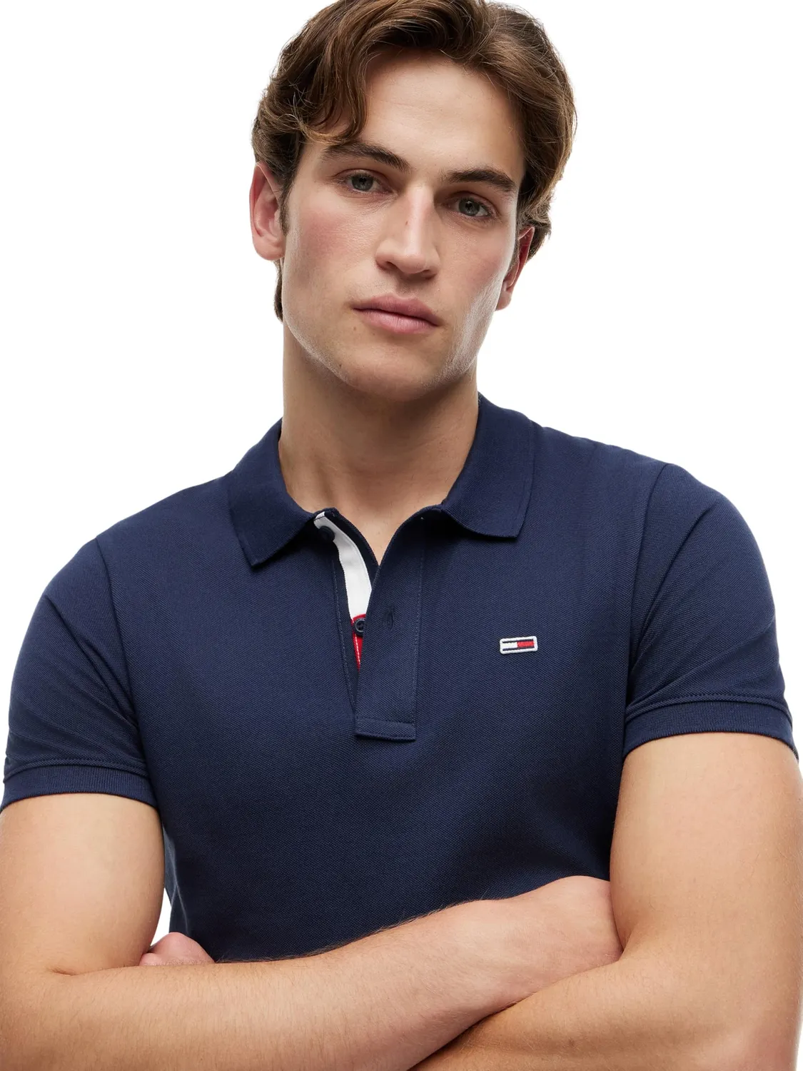 Tommy Jeans Poloshirt Slim Fit M blau Kurzarm