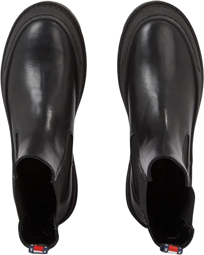 Tommy Jeans Mid Boot Damen Lederstiefel Schwarz 40