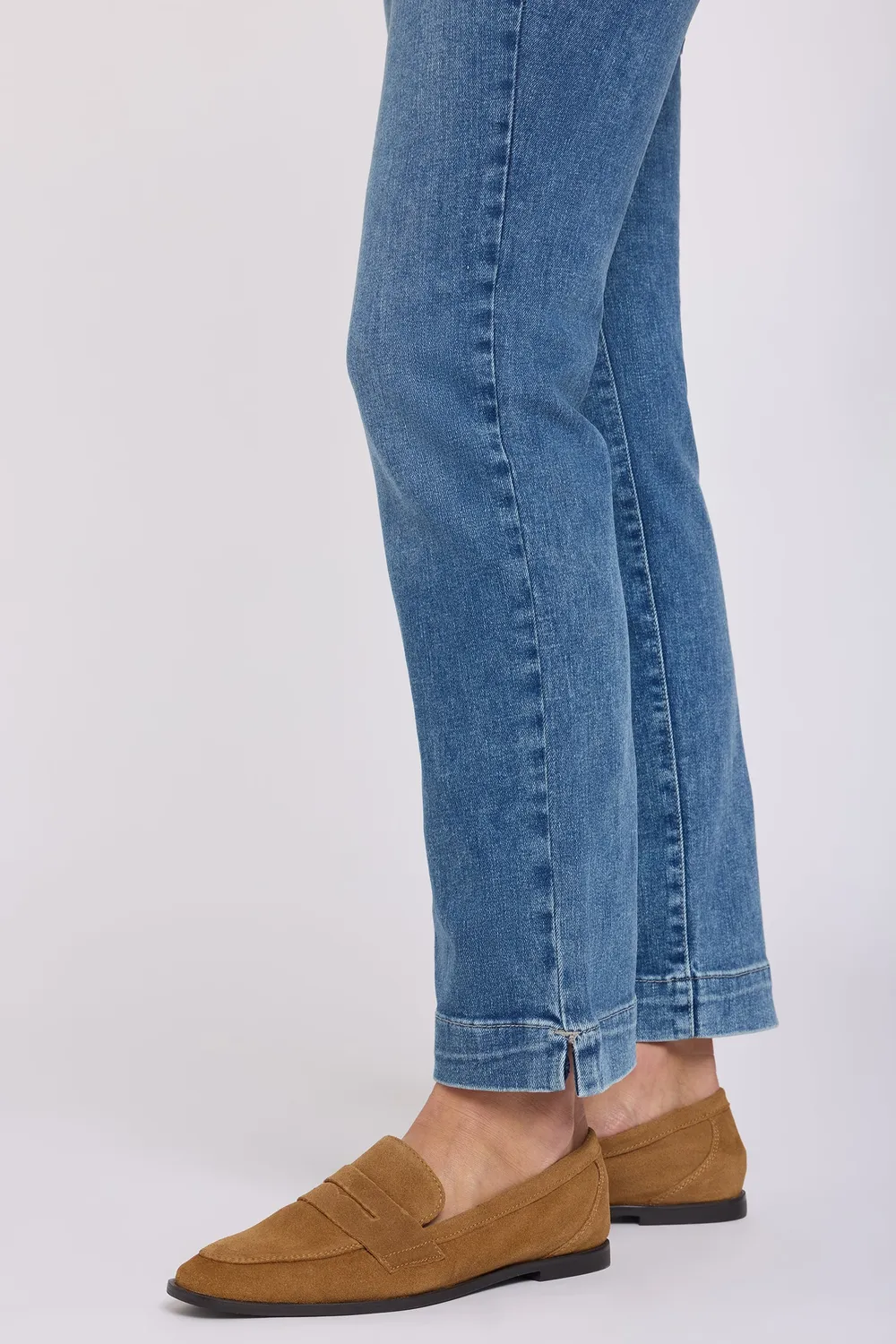 NYDJ Sheri Slim Straight Ankle Jeans Petite Breezy Palms