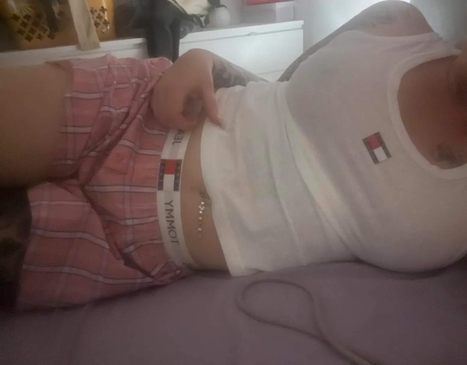 Tommy Jeans Pyjama-Set Damen Tank & Short Kurz XS Baumwolle