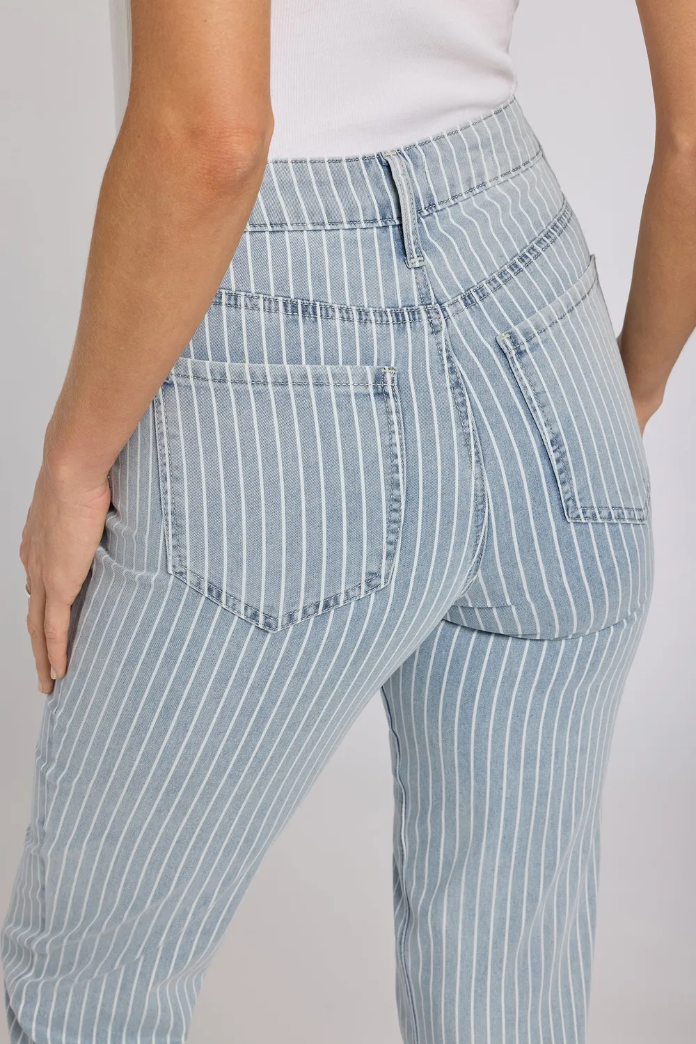 NYDJ Marilyn Straight Jeans Azure Stripe gestreift