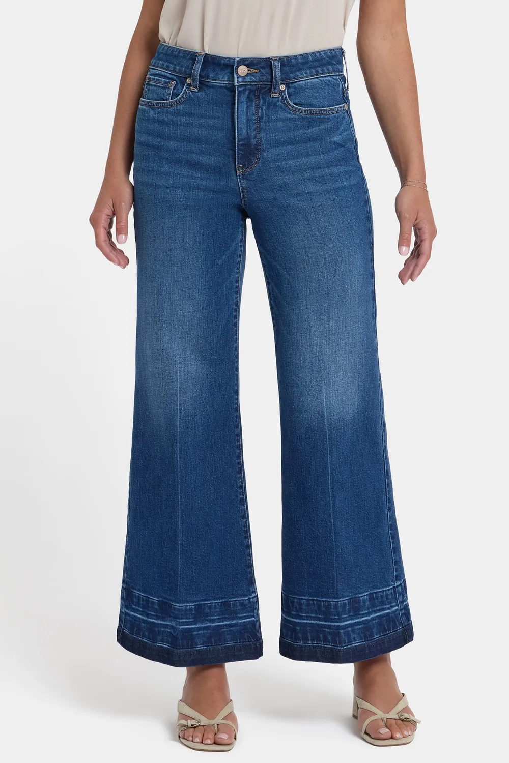 NYDJ Mia Palazzo Ankle Jeans Trail Lands Weit
