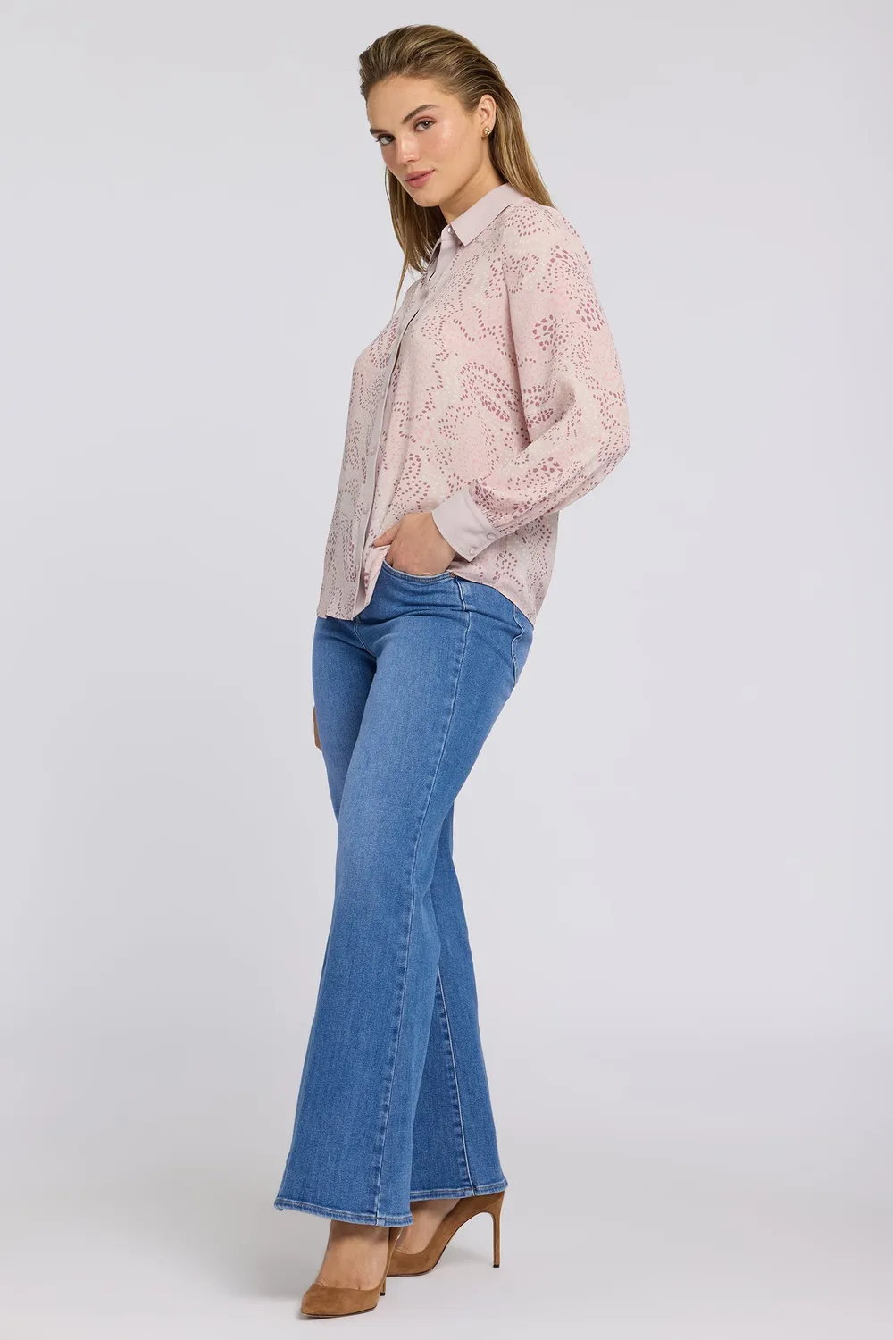 NYDJ Taylor Bluse Rock Flower Combo Georgette