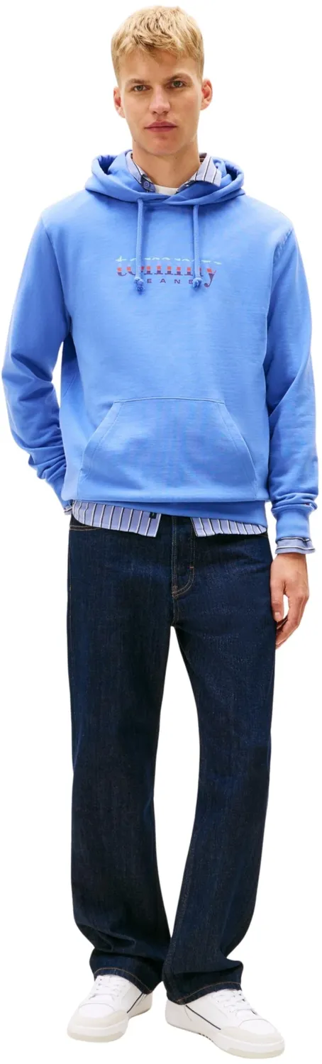 Tommy Jeans DNA Play Hood DM0DM22642 Hoodie Blau