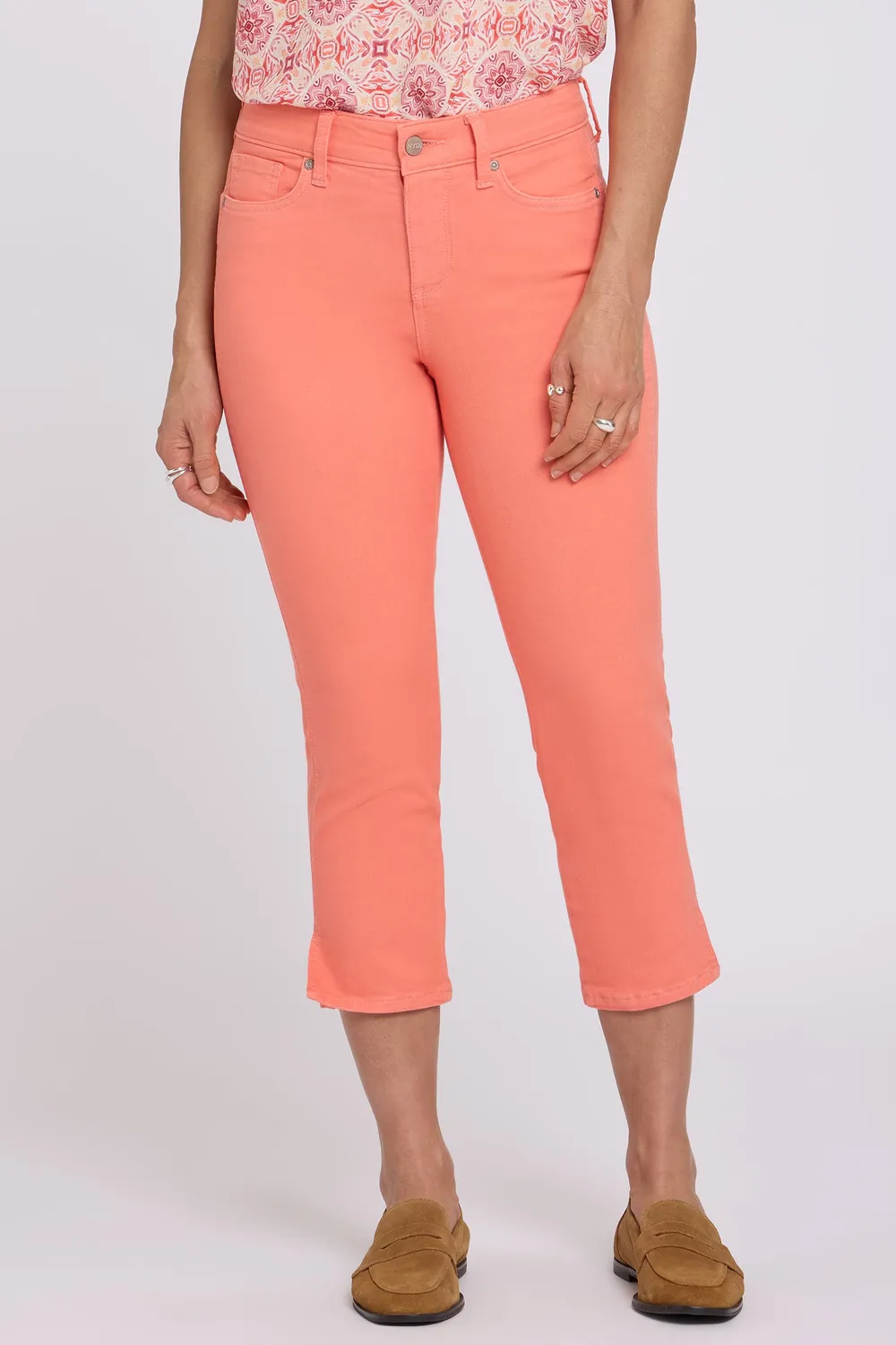 NYDJ Chloe Capri Jeans Peachiness Caprijeans Orange Cool-Denim