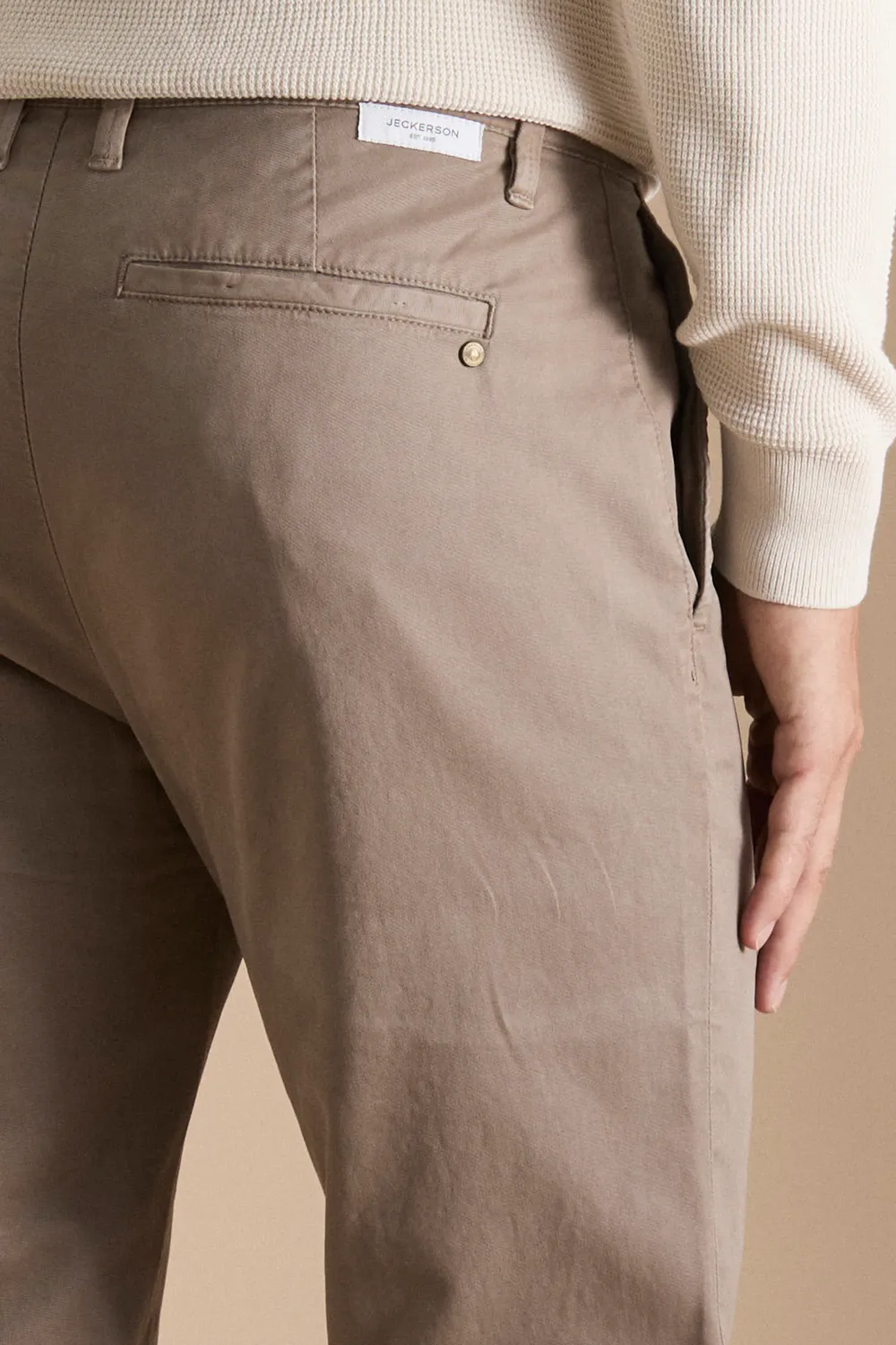 Jeckerson Jack Slim Fit Chinohose Beige Baumwolle