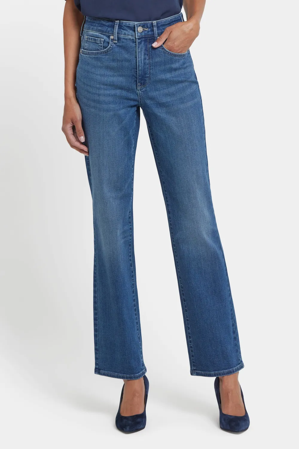 NYDJ Marilyn Straight Jeans Lake Notre-Dame High Rise