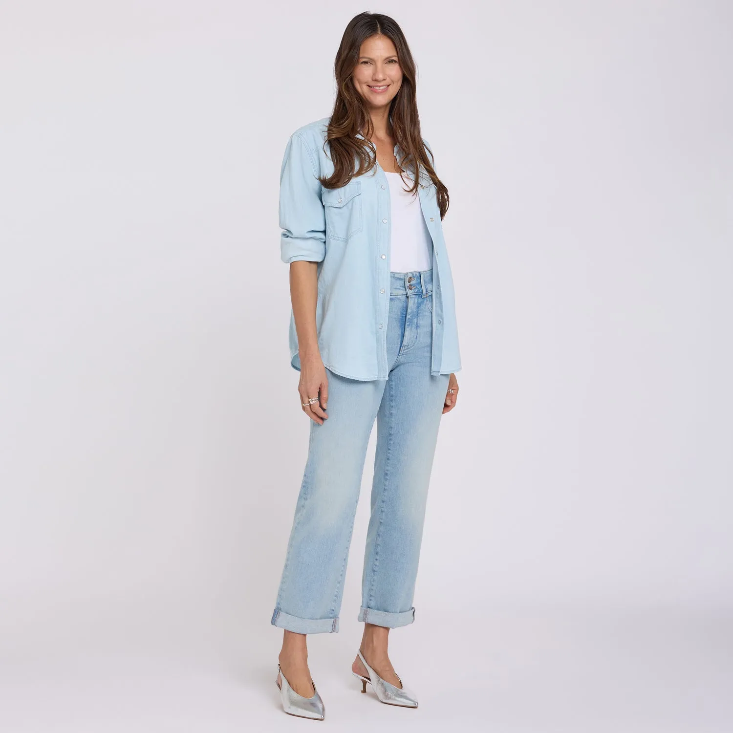 NYDJ Bailey Relaxed Straight Crop Keys View hell