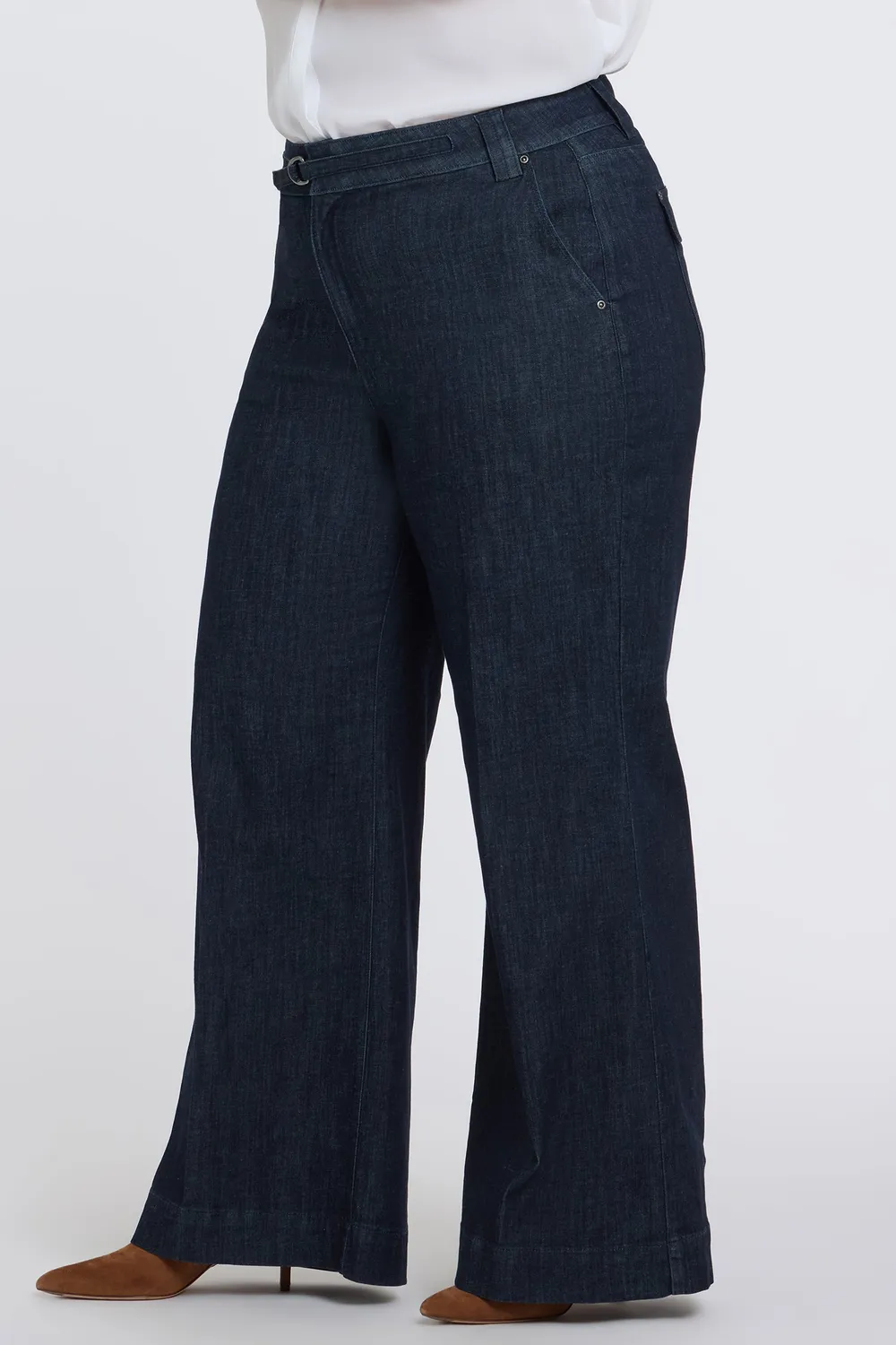 NYDJ Mia Palazzo Jeans Plus Rinse mit Gürtel