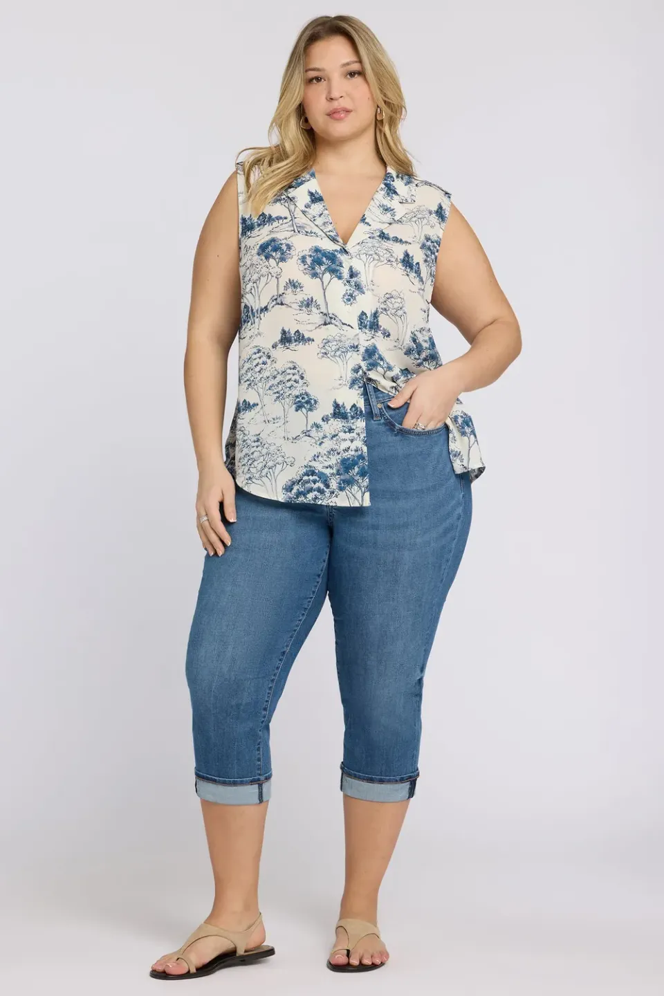 NYDJ Marilyn Straight Crop Jeans Wild River 16W