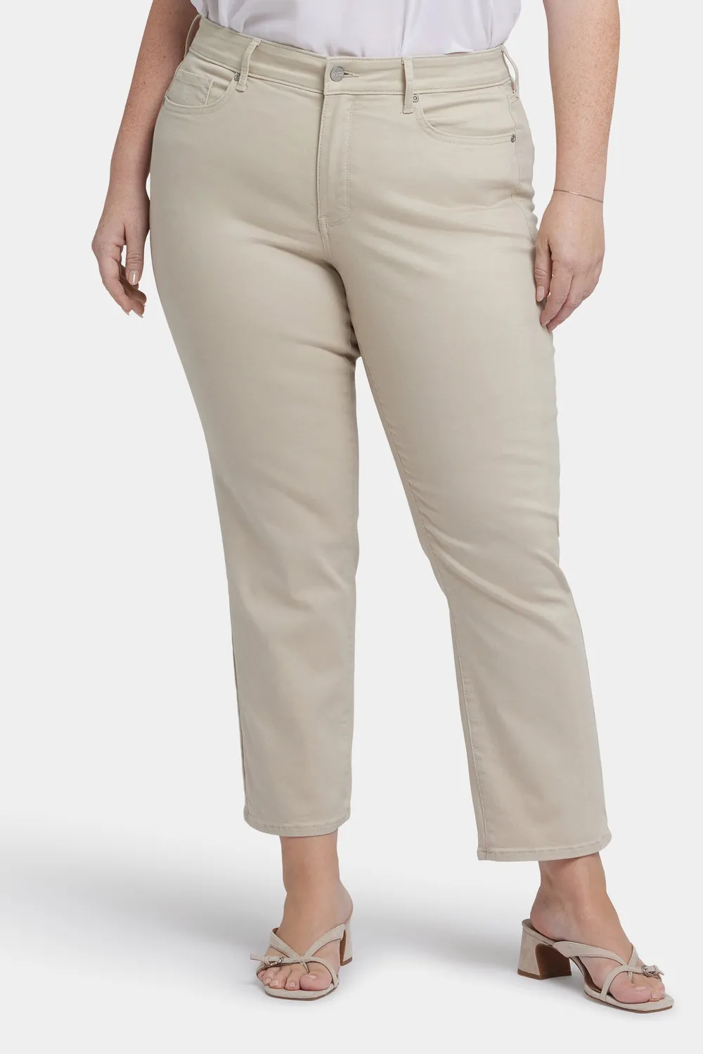 NYDJ Marilyn Straight Plus Jeans Feather Stretch