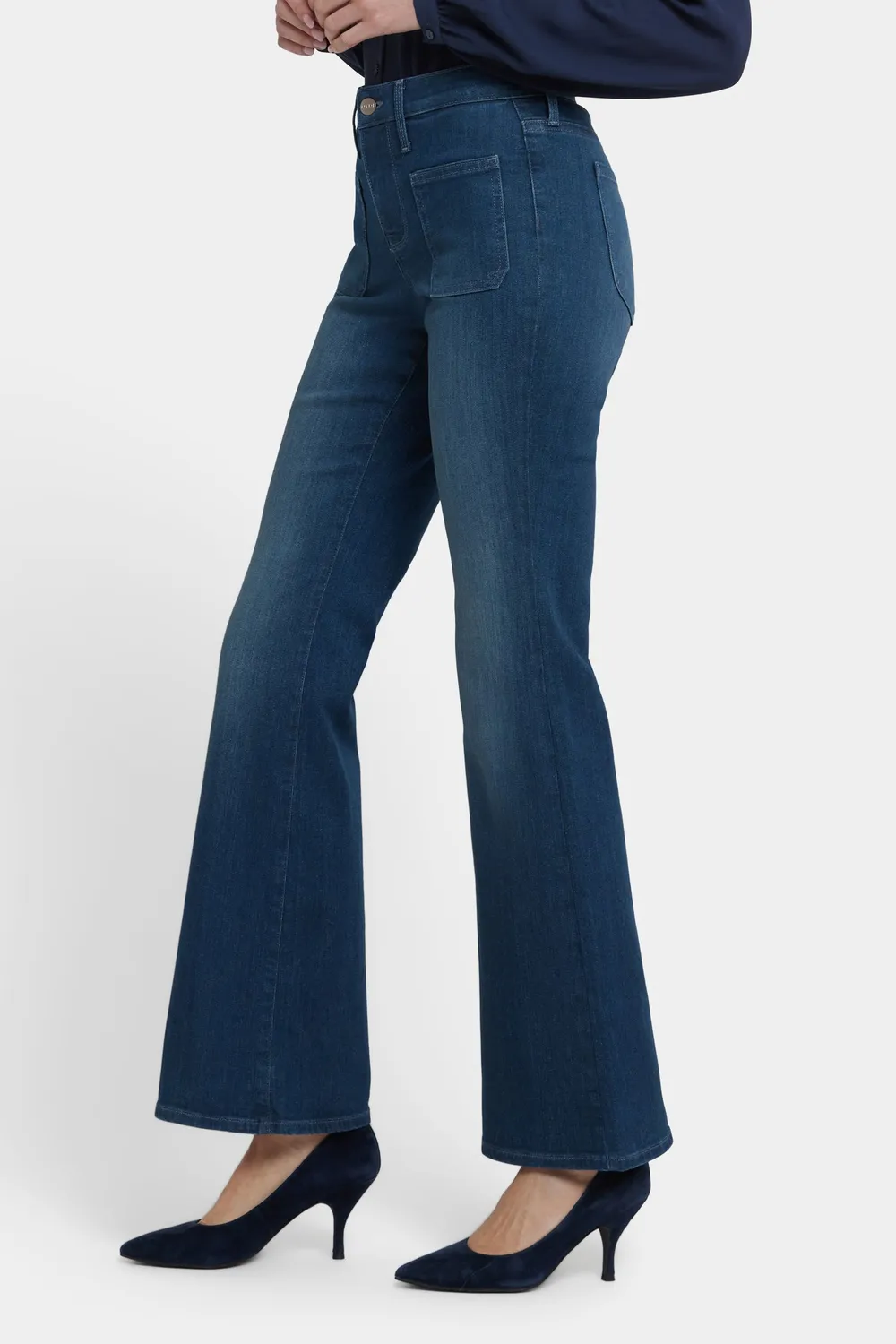 NYDJ Ava Flared Jeans Hugo Rain dunkelblau