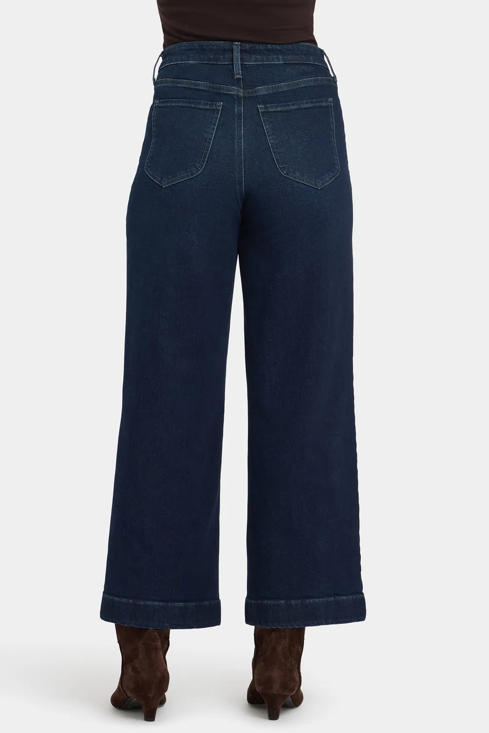 NYDJ Teresa Wide Leg Ankle Jeans Blacken Blue