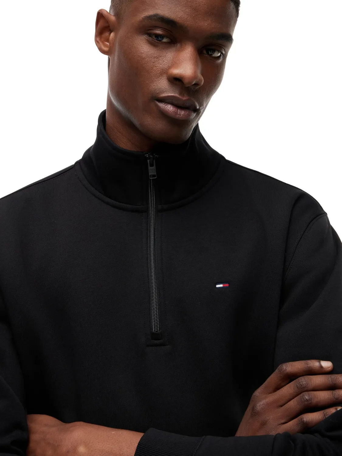 Tommy Jeans TJM Reg Fleece 1/4 Zip Sweatshirt XXL Schwarz Fleece