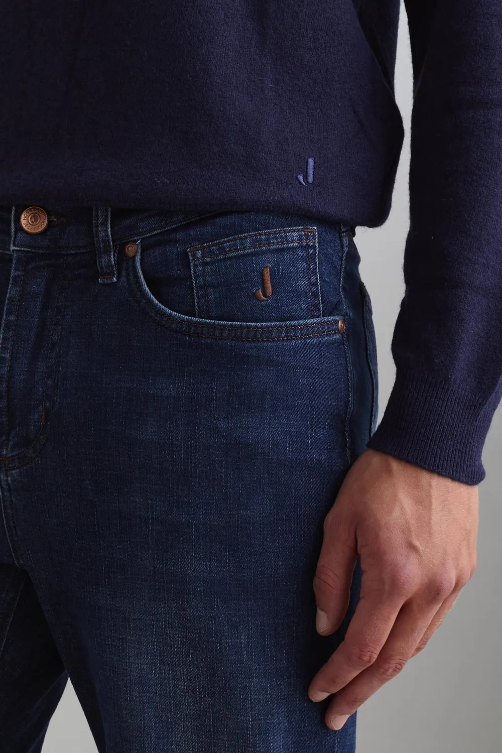 Jeckerson Jordan Slim Fit Jeans dunkelblau Indigo-Denim