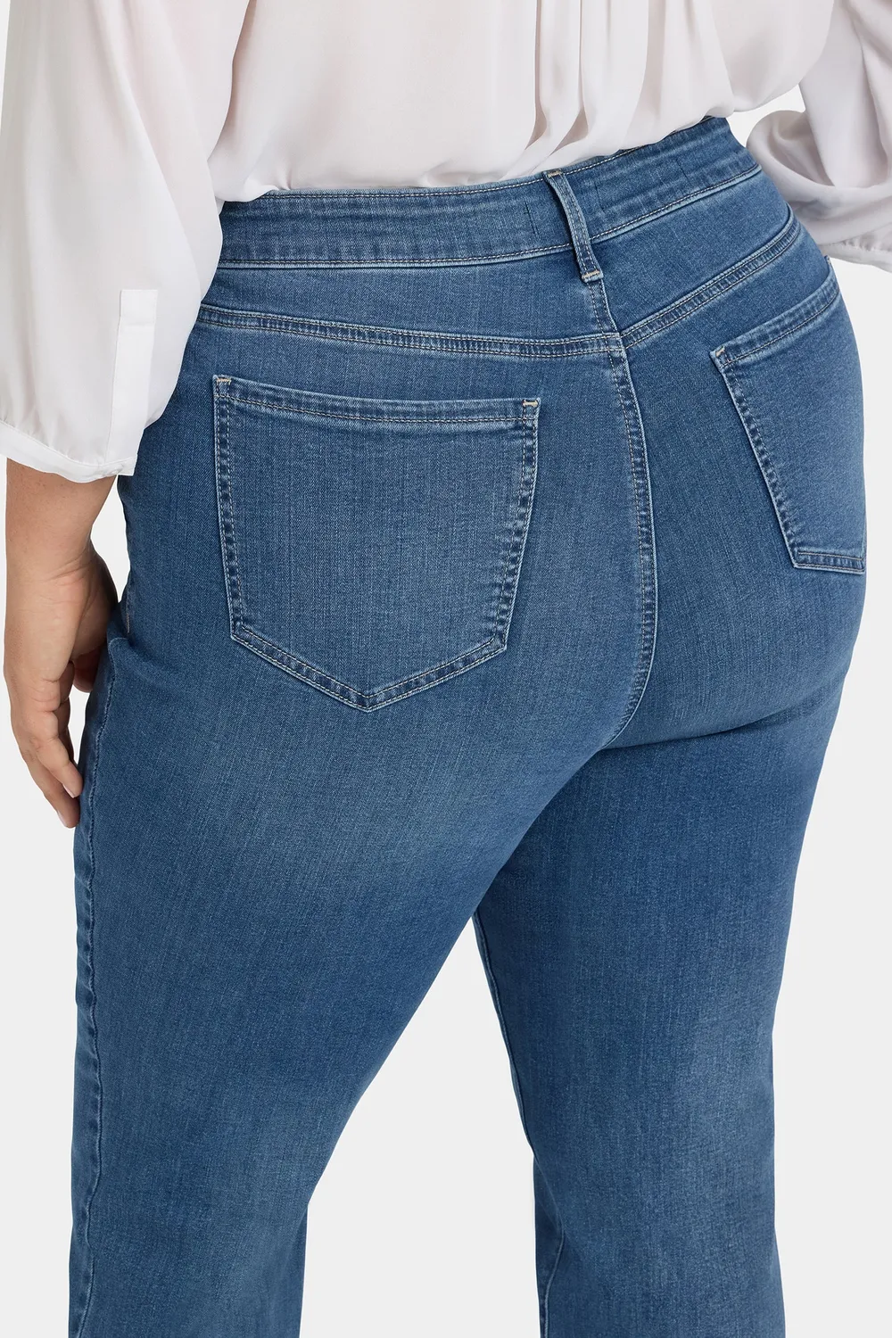 NYDJ Marilyn Straight Plus Jeans Lake Notre-Dame blau