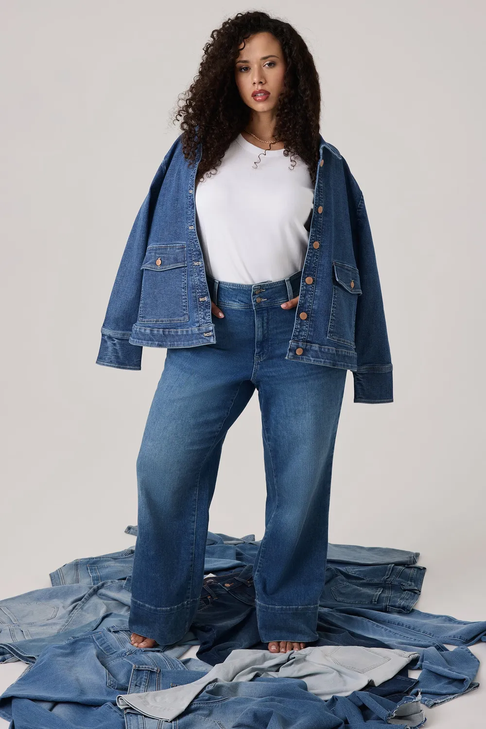 NYDJ Denim Jacke Plus Size Salton Jeansjacke