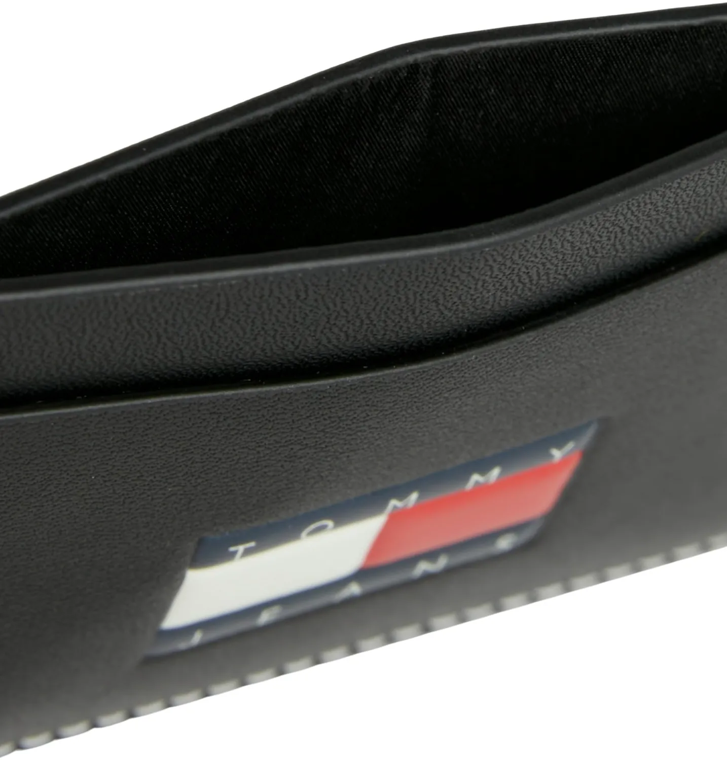 Tommy Jeans Heritage Kartenetui Schwarz klein Leder-Optik