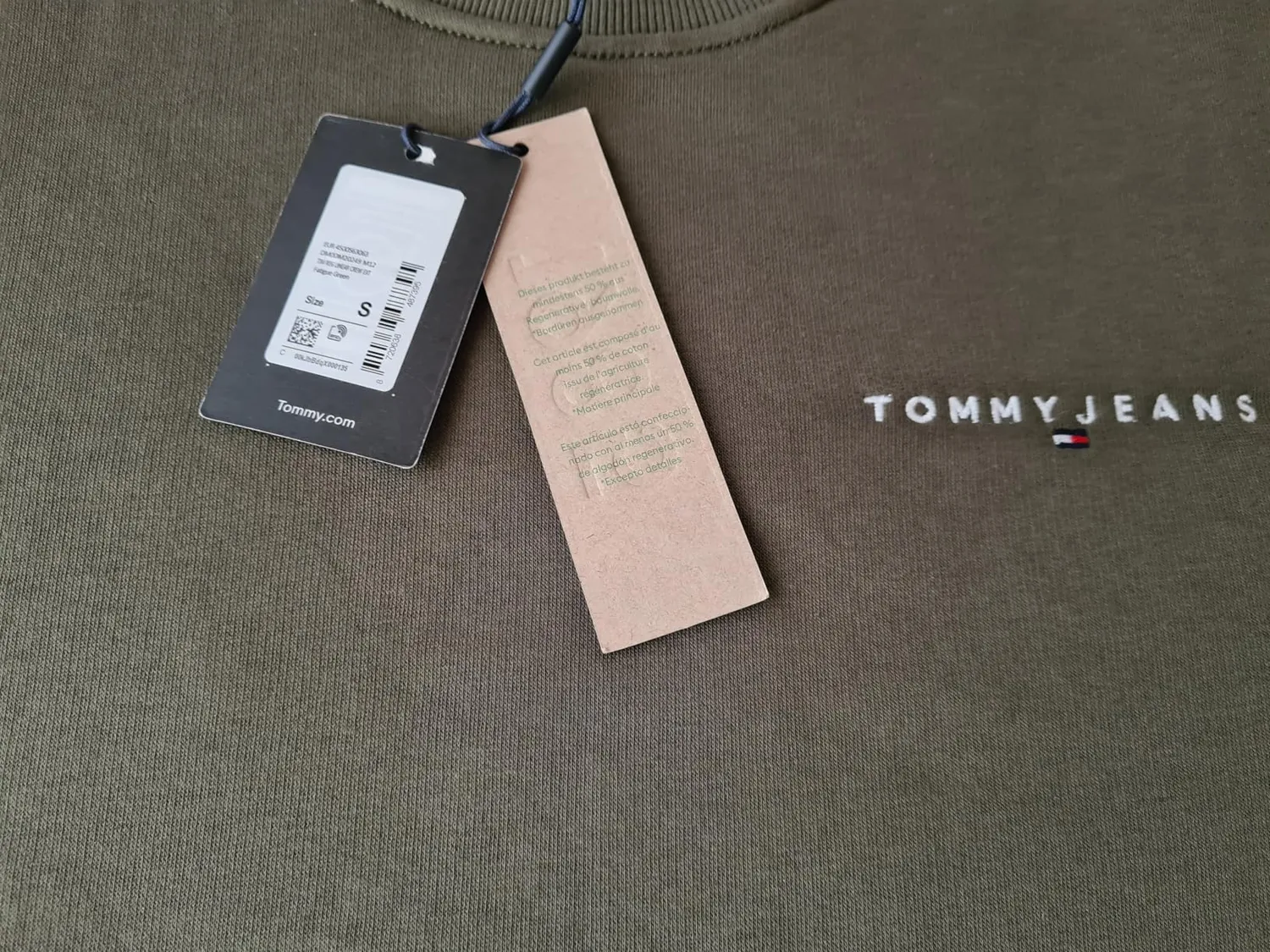 Tommy Jeans Linear Sweatshirt Herren Rundhals Grün